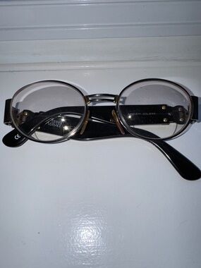 Medallion Accent Sunglasses with Black Arms and Gold Detail